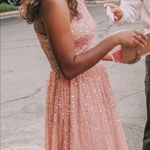 pink formal prom dress